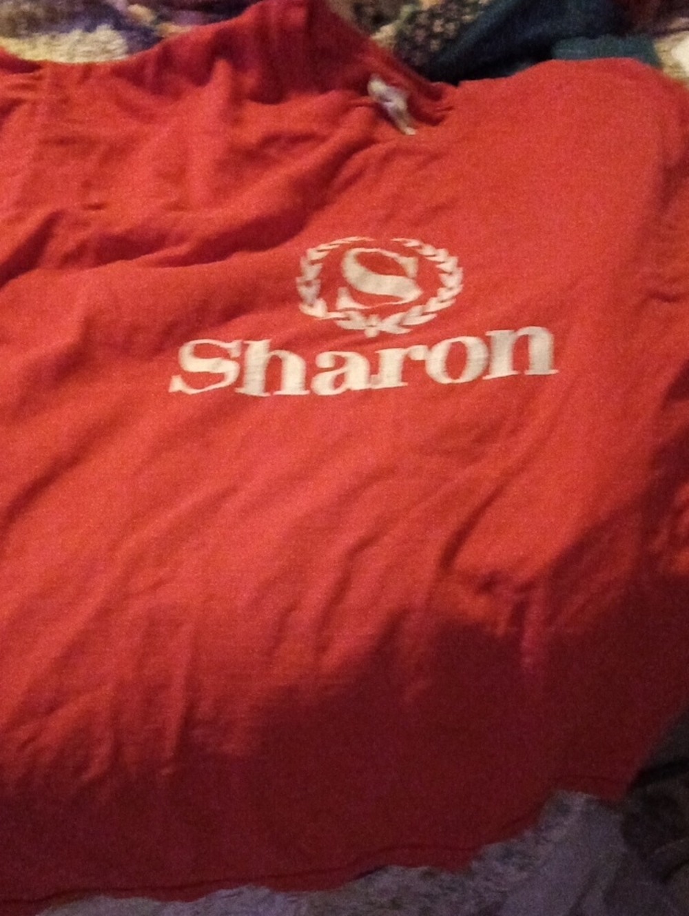 Gildan Red T‑Shirt with White Sharon Logo